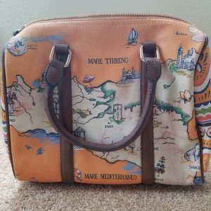 Mediterranean print handbag